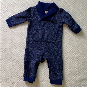 Blue collared onesie